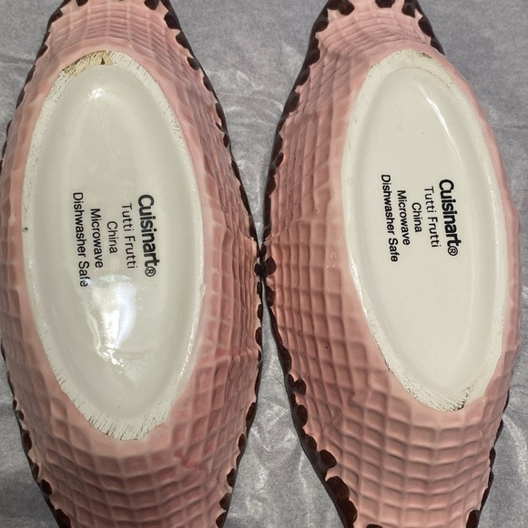 DISCONTINUED CUISINART “TUTTI FRUTTI” WAFFLE BOWL ICE CREAM DISHES (2) - Picture 10 of 14